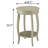 Elegant Round Side Table In Antique White With Shelf For Organizing Shelf, Suiting Different Decor Styles-667467736