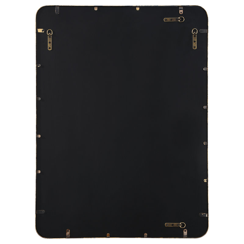 Rylie Metal Rectangle Wall Mirror, Gold, 40" x 30"