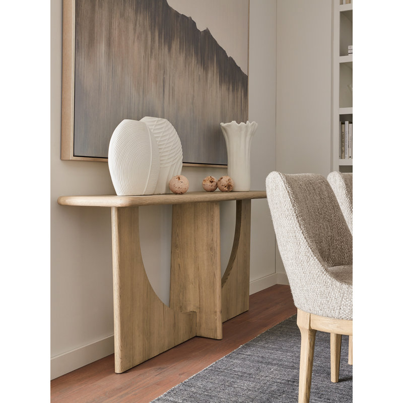 Stratos 72" Wood Modern Console Table Raw Oak Finish