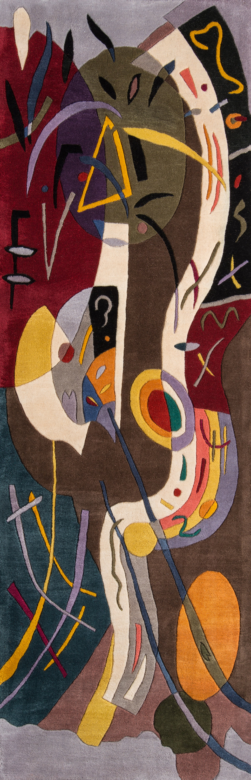 Wade Logan Ayano Handmade Tufted Wool Red/Brown/Black Area Rug