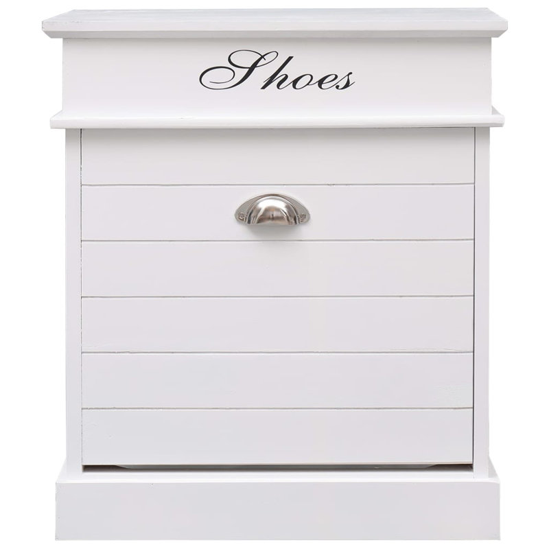 2 Pair Solid Wood Flip Down Shoe Storage