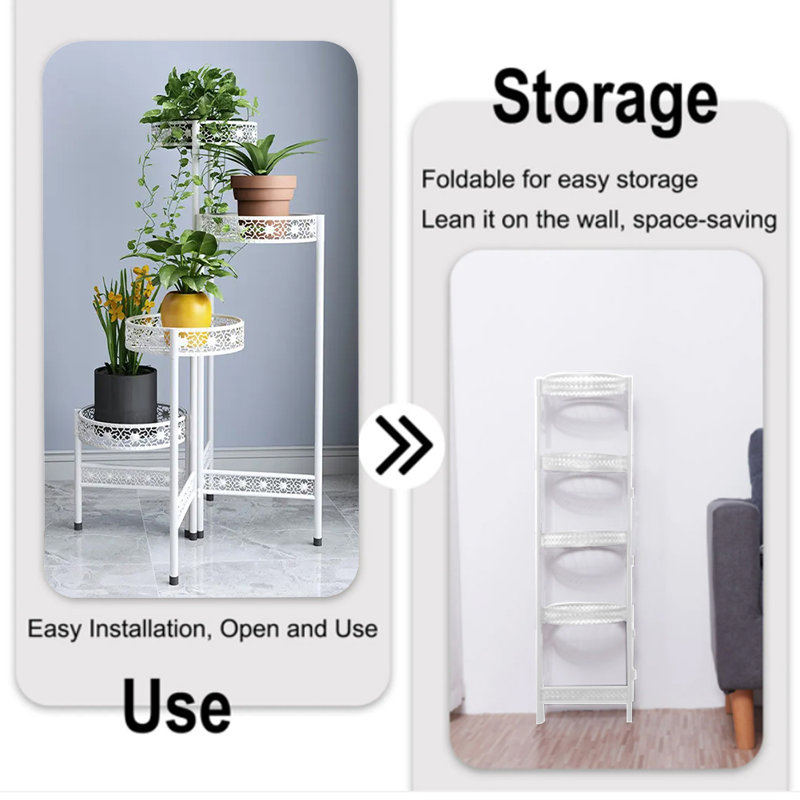 Iron Plant Stand 4 Tier Set of 4