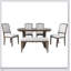 Ensemble de table de salle à manger extensible en bois 6 pièces avec rallonge amovible, chaises rembourrées et banc pour une assise confortable