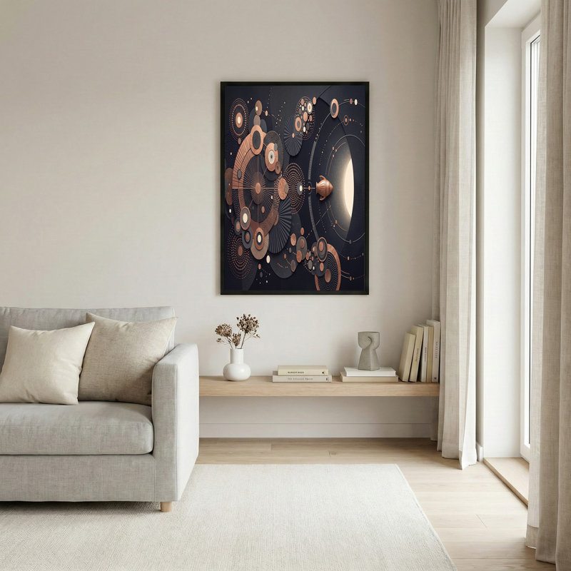 Art mural sur toile bronze, H 20 po x l 30 po