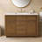 Noah 48 In. Single Sink Freestanding Warm Walnut Bathroom Vanity With White Engineered Stone Top And Brushed Nickel Hardware-117319937-119342259-126014613
