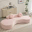 Canapé 105,5 po incurvé, canapé moderne minimaliste, canapé Cloud Couch, canapé de 3 à 4 places avec 2 coussins, chambre à coucher-103588915