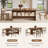 Drennen 87" Mid Century Wood Dining Table Set With 8 Fully Assembled Dining Chairs, Brown