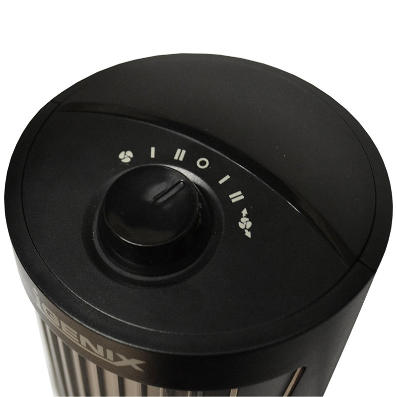 12 Inch Oscillating Mini Tower Fan, Black