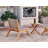 Carterville Round Teak Folding Outdoor Side Table , 19'' in. W 19'' in. D