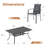 Cihangir Rectangular 6 - Person 60'' L Outdoor Patio Dining Set with 6 Stackable PVC-coated polyester Armrest Chairs-1623637108