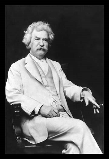 Reproduction de photo « mark twain » par a.f. bradley, H 30 po x l 20 po x P 1,5 po