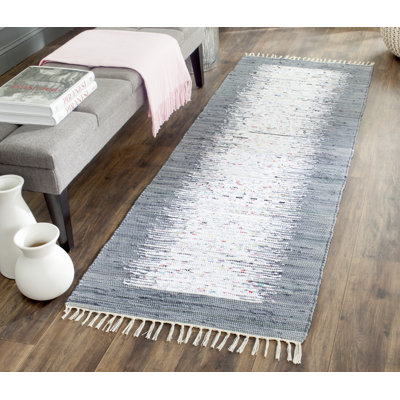 Annia Hand Woven Cotton Solid Color Rug