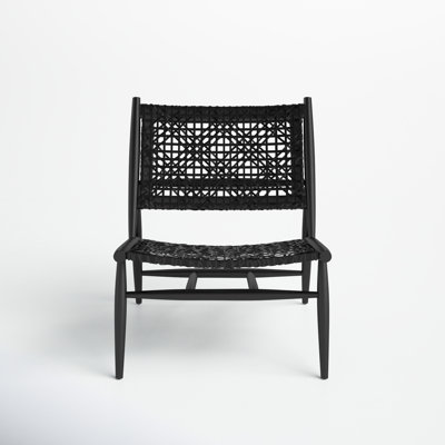 Kazbah Teak Genuine Leather Side Chair