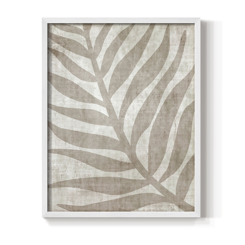 «Island Neutrals I», reproduction encadrée - bois massif, H 21 po x l 17 po, Blanc