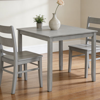 Small Dining Table for 4, 34.5 Inch Walnut Square Kitchen Table for Small Spaces, Modern Tapered Legs, Easy Clean MDF Top & Solid Wood Frame