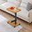 Side Table C-Shaped Height Adjustment End Table Desk With Wheels For Couch Sofa-766164082