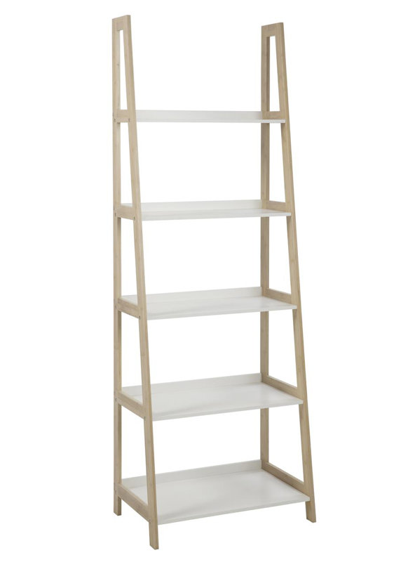 Sansa Ladder Bookcase, 180cm H x 63cm W x 40cm D, Black