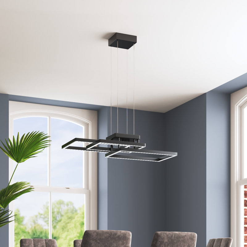 Tishomingo 3 - Light Dimmable LED Square / Rectangle Chandelier