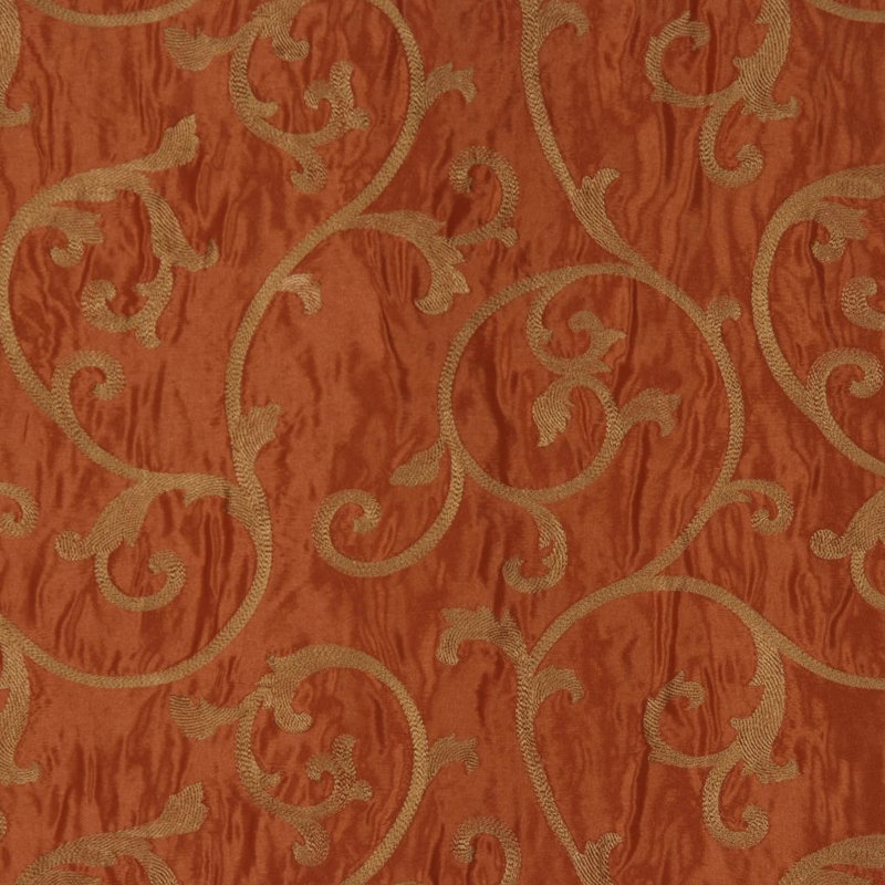 Churchill Fabric, Terracotta Embroidery