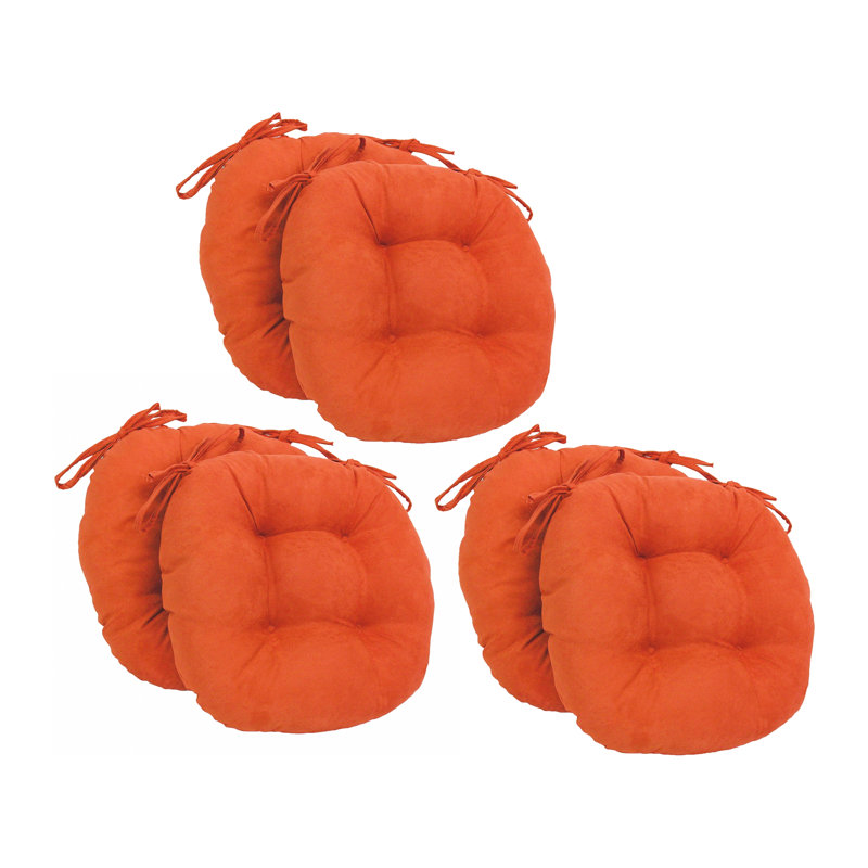Outdoor 3.5'' Dining Chair Seat Cushion, Tangerine Dream