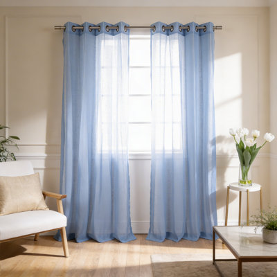 Paire de rideaux semi-transparents avec œillets Taumsauk