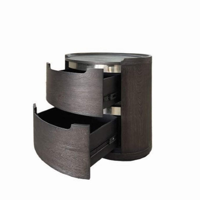 Zayric Black 2 Drawers 28In. W Nightstand
