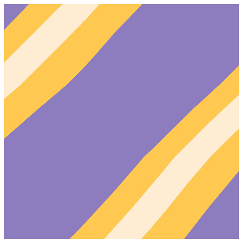 Tapis de bain mauve à rayures jaunes, L 24 po x L 17 po