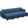 Devkran 116.6'' Large Modular Variable Sectional Upholstered Sleeper Couch Storage Sofa Bed-9 Piece