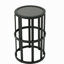 Set of 2 Acacia & Beige Rope Lounge Chairs with Grey Ceramic Tile Side Table