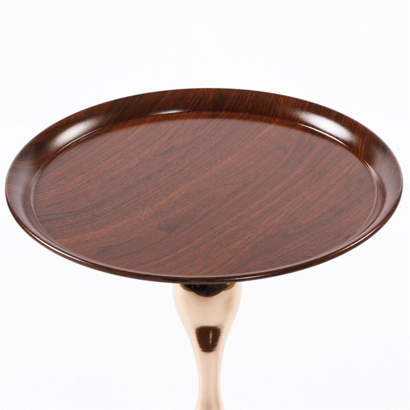 Table d'appoint ronde, Brun