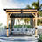 12 Ft. x 10 Ft. Solid Wood Patio Gazebo with Privacy Curtains