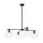Lustre contemporain en verre transparent Quartet