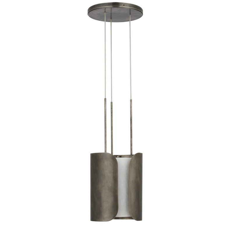 Anne-Marie Barton Armise Pendant with Nova Frost, 245.25" H x 11" W, White, Mottled Pewter