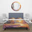 Ensemble de housse de couette en microfibre mauve / orange / jaune-66393259