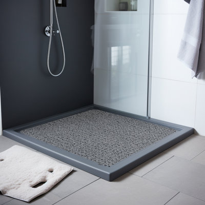 Plain-Spaghetti Plastic / Acrylic Non-Slip Shower Mat
