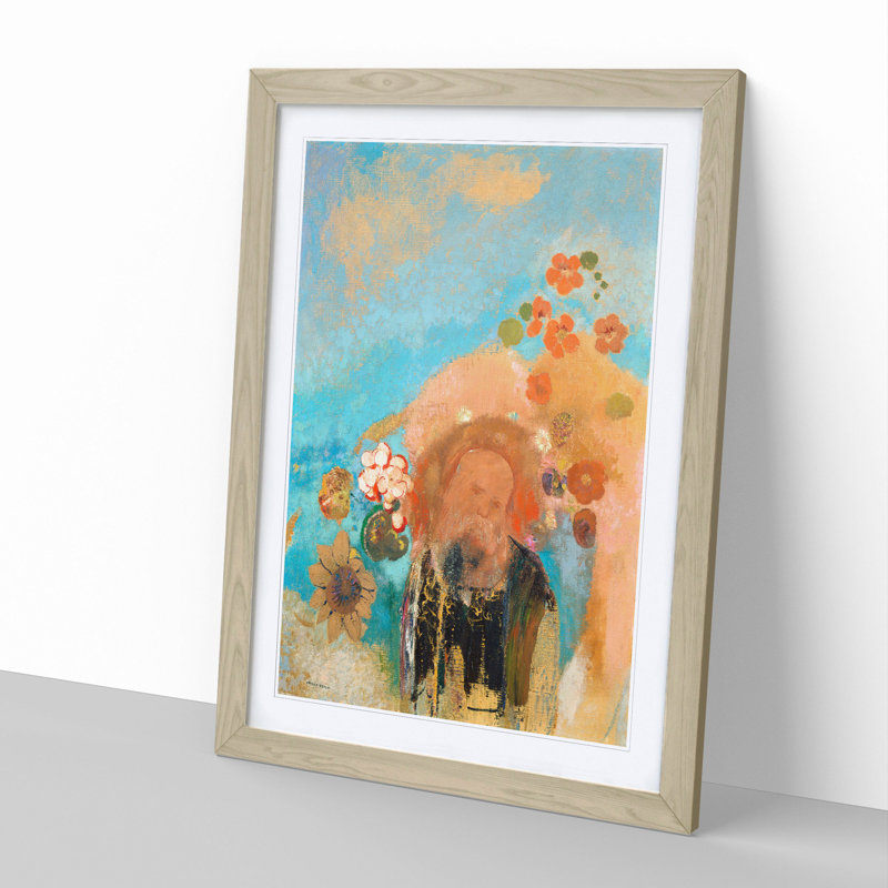 Evocation of Roussel by Odilon Redon - Picture Frame Painting, Oak Framed, 65cm H x 48cm W x 2cm D