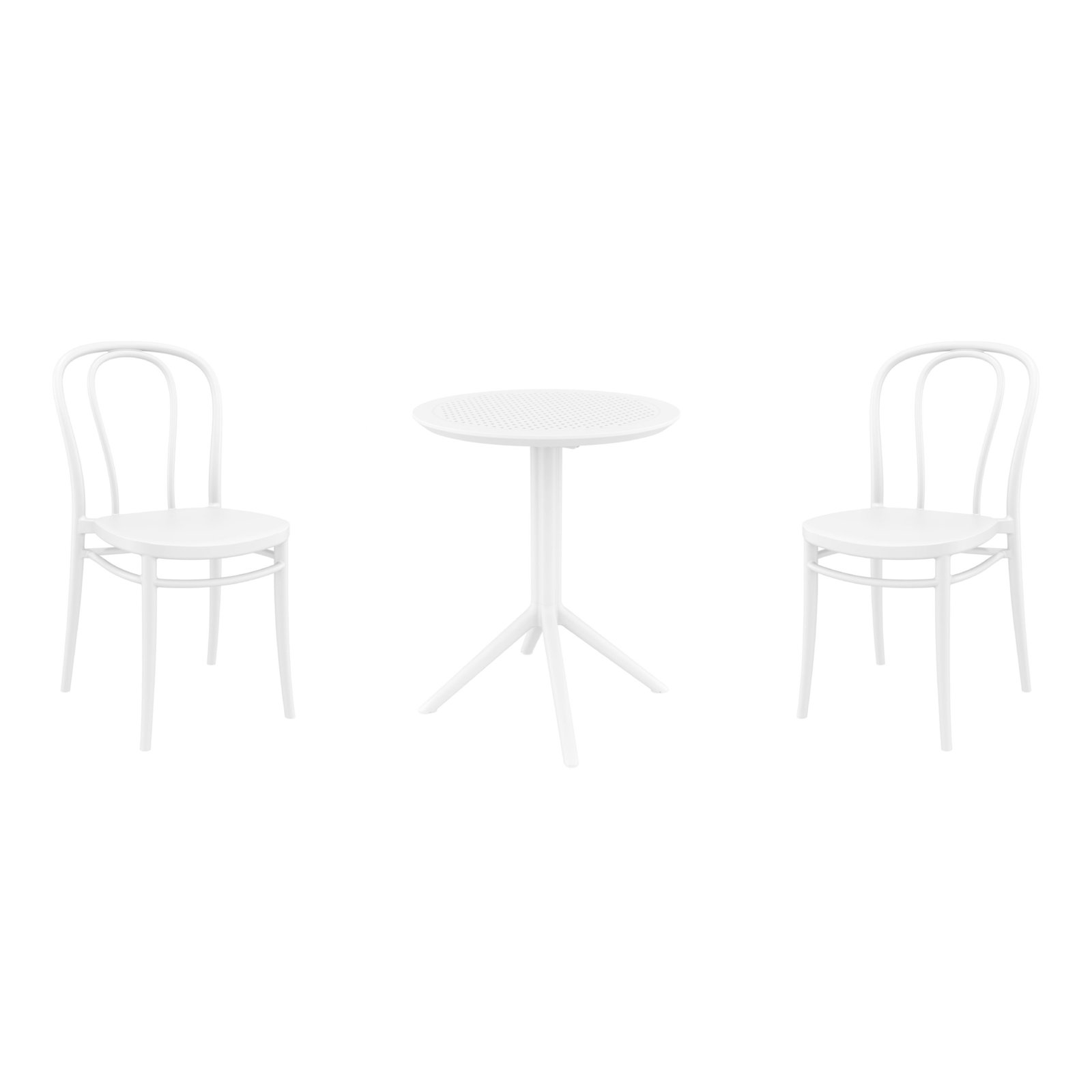 Farrah 24" Patio Bistro Set, White