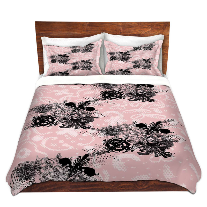 Ensemble de housse de couette baroque bouquet, 1 housse simple + 1 taie standard