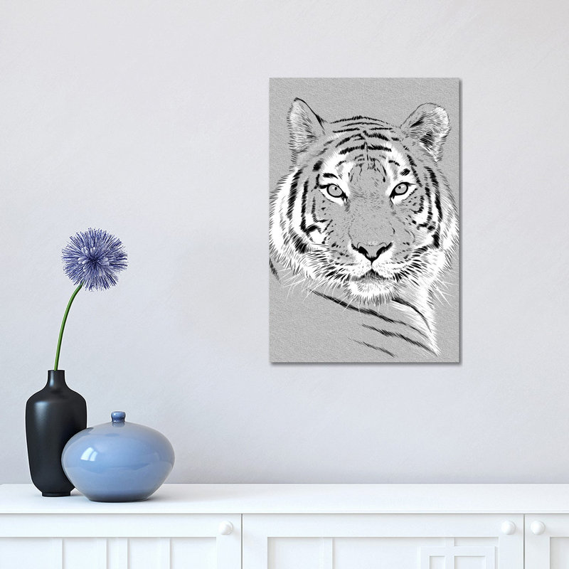 Tiger Sketch 1 Piece Wrapped Canvas Painting, 45.72cm H x 30.48cm W x 1.91cm D