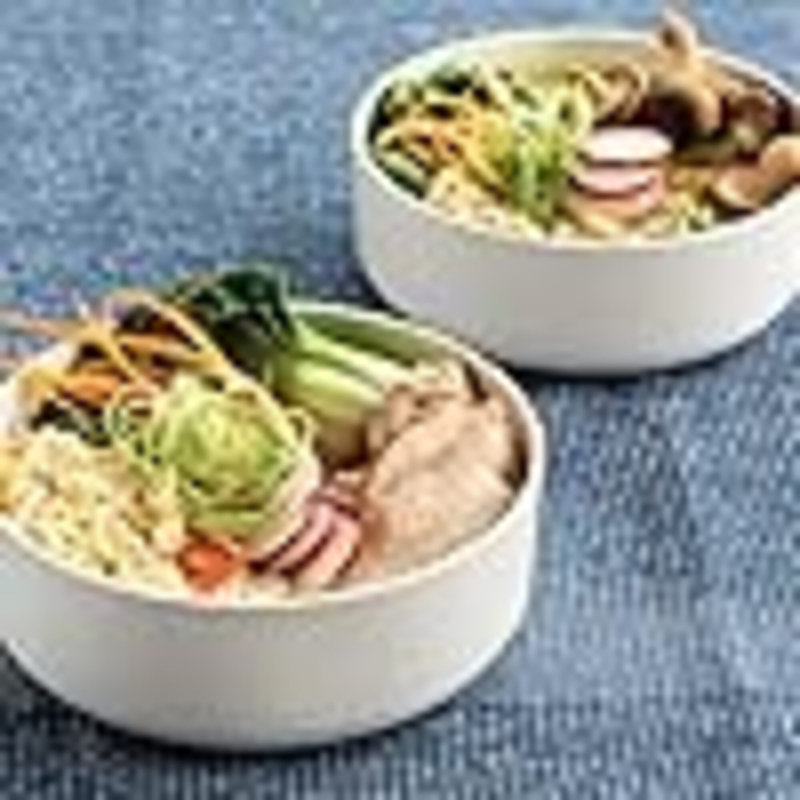 Bol à soupe ou à salade, ensemble de 2, en polypropylène blanc, allant au micro-ondes