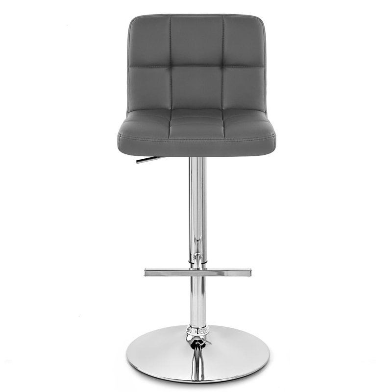 White Yes Bar Stool with Iron Frame