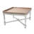 Coffee Table, Natural Wood And White, Distressed Finish Look Square 33X33x19": White For Any Effect Of Design