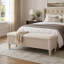 Banc repose-pieds de rangement multifonctionnel de 50,8 pouces avec siège en lin, idéal pour la chambre à coucher, le vestibule et le salon-1574856673
