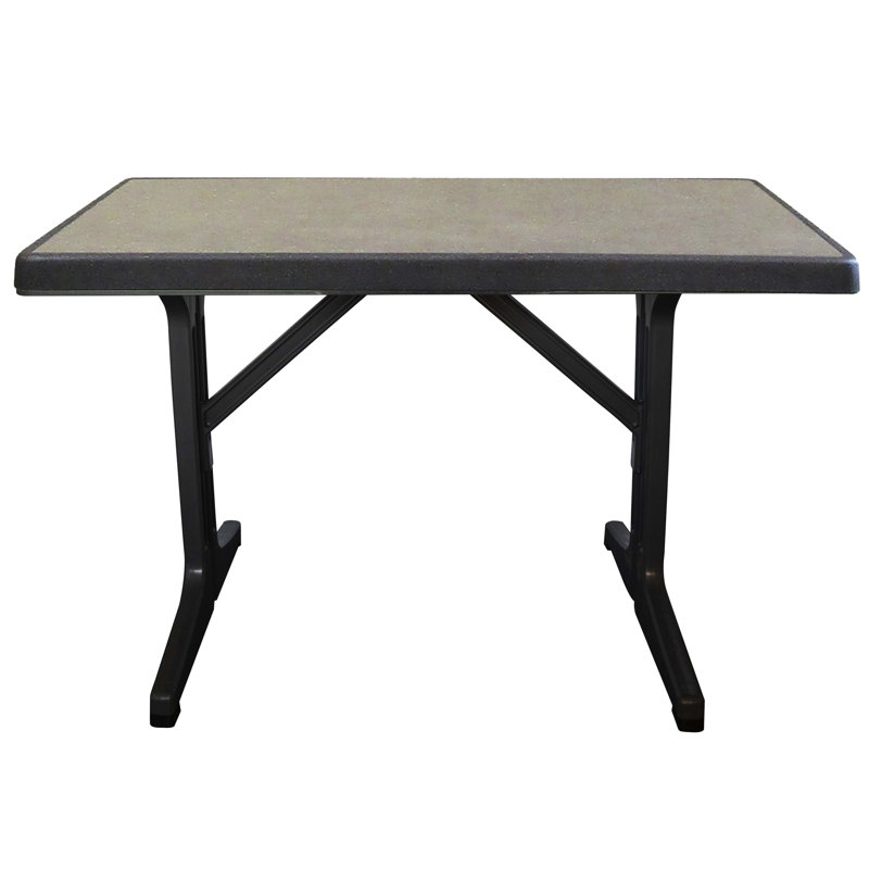 Table rectangulaire 28,75 po Omega, Métal Brossé