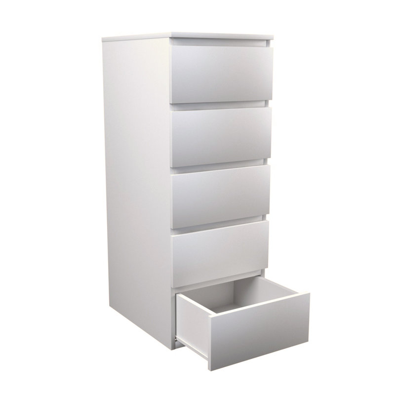 Deckland 40cm W 5 - Drawer Chest of Drawers, White