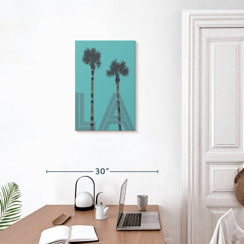 Aime Palm Trees LA - bleu, H 24 po x l 16 po