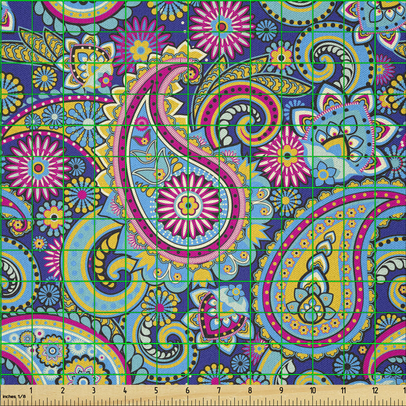 Dayyan Teardrop Elements Details Multi-Purpose Fabric