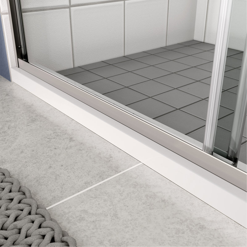 Bypass Shower Door, Sliding Door, With 1/4" Tempered Glass 50-54"X70", Chrome
