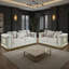 Ensemble de salon 2 pièces Dunning Crème-450793119