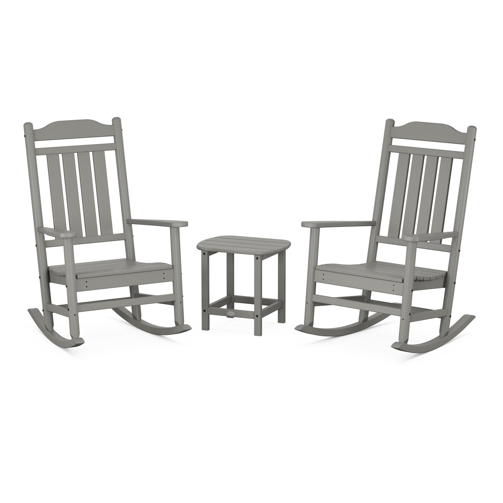 Country Living by POLYWOOD Legacy Rocking Chair 3-Piece Set, Slate Gray